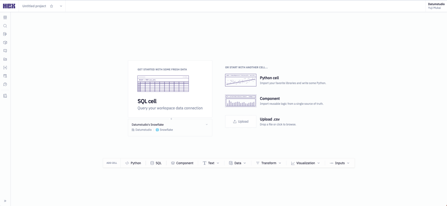 Hex × Snowflakeでつくるインタラクティブな分析環境 DATUM STUDIO株式会社